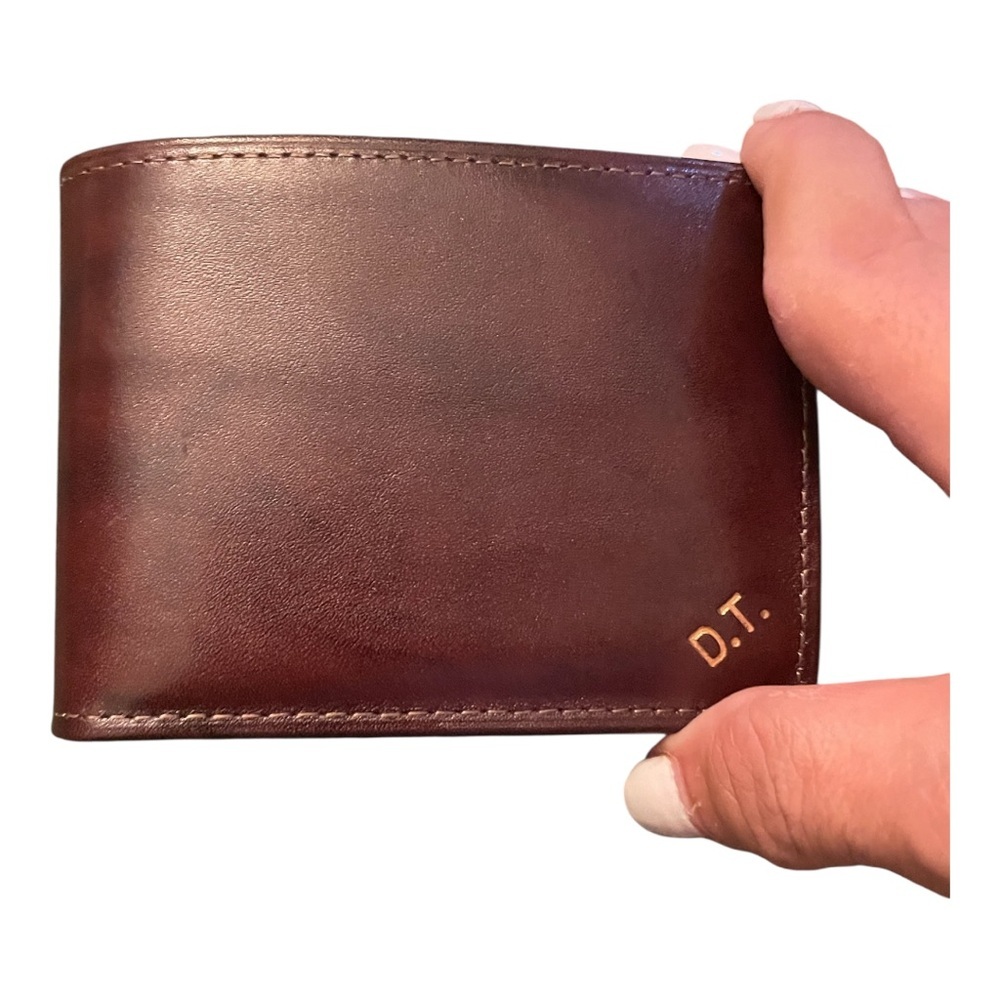 Vintage Rolfs Cowhide Leather Men's Bifold Wallet In Brown